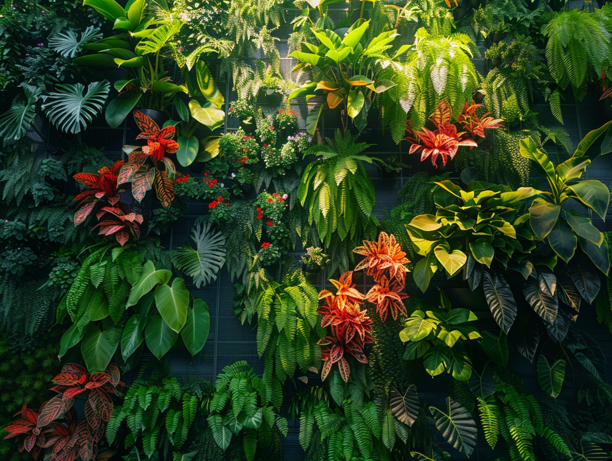 plantes mur végétal